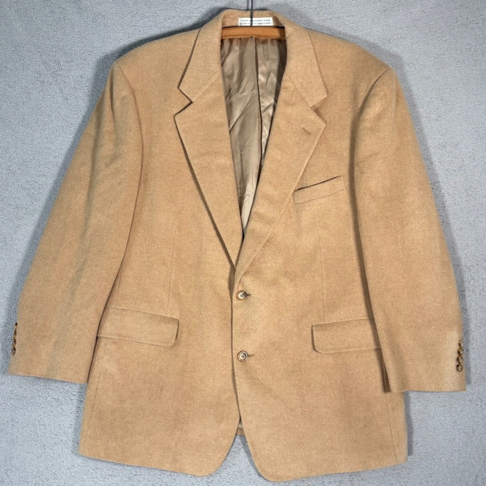 Vintage Loro Piana Nordstrom 100% Camelhair Blazer Jacket Mens Size 48 Italy Tan
